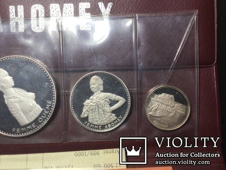 Набор монет Дагомея серебро, фото №6