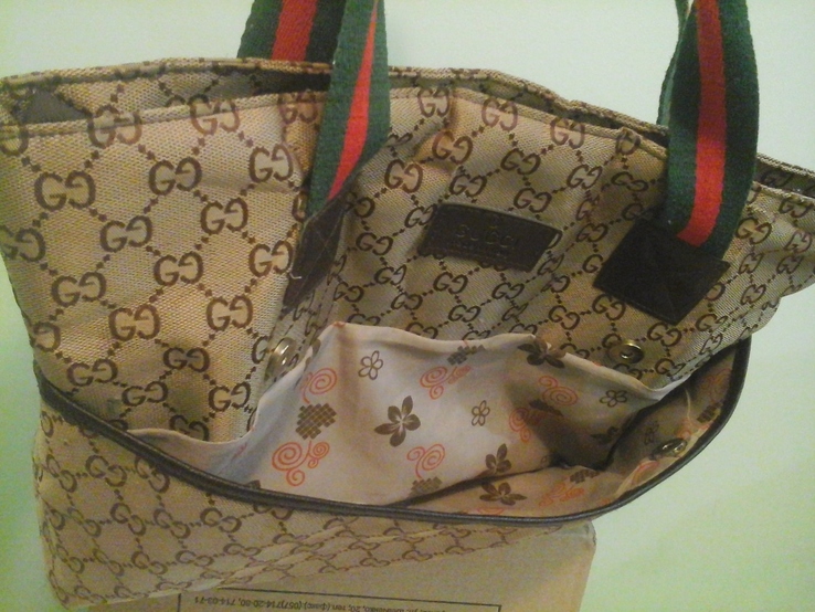 Сумка Gucci, 43×28×7.5, плотнотканевая, сост.к новому, photo number 5