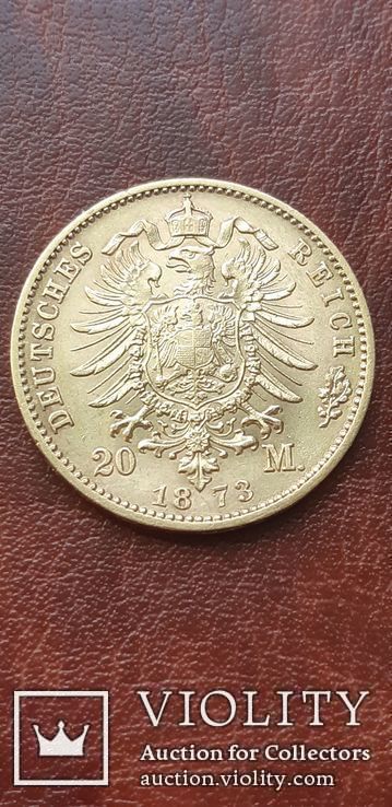 Золото 20 марок 1873 г. Вюртемберг, фото №13