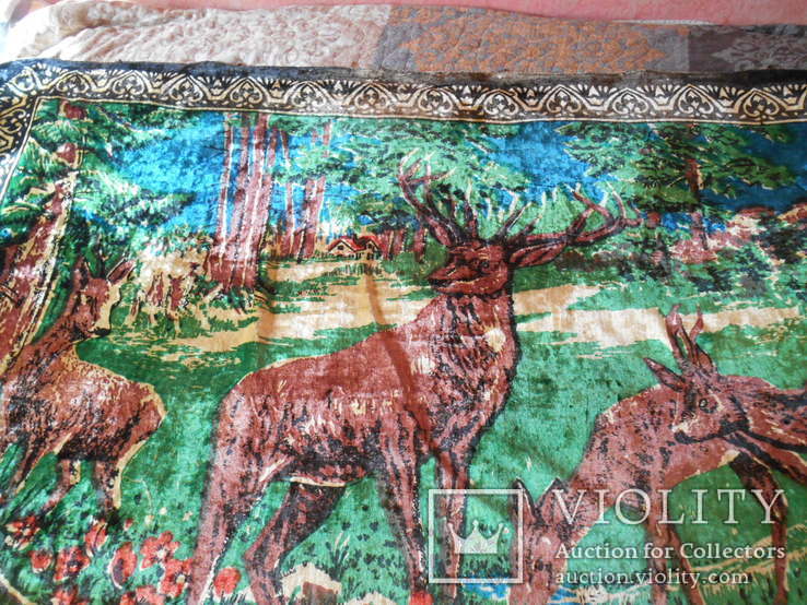 Коврик  плюш СССР с оленями, фото №5