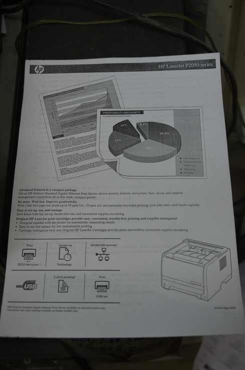 Лазерный принтер HP LaserJet P2055dn, photo number 7