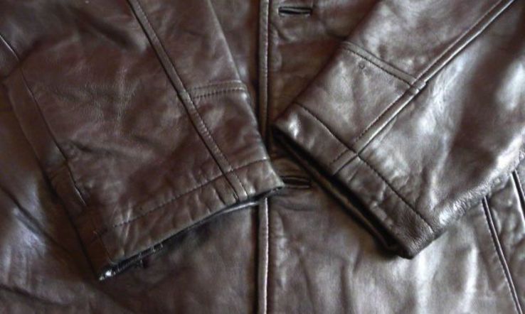 Большая классическая кожаная мужская куртка AM Studio. Лот 608, photo number 8