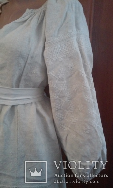 Старинная украинская вышиванка- оберег(Сумщина)   белым по  белому с вырезанием., фото №2