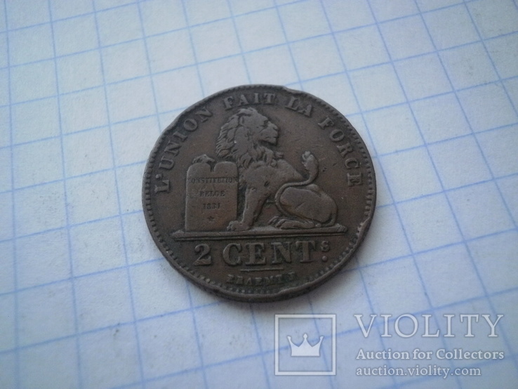 Бельгія 1912 рiк 2 центімес.