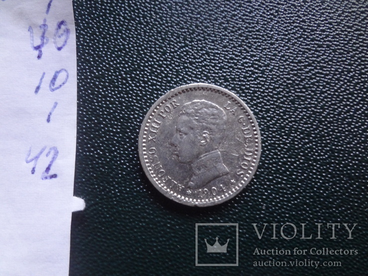 50 центов 1904  Испания  серебро   (,10.1.42)~, фото №4