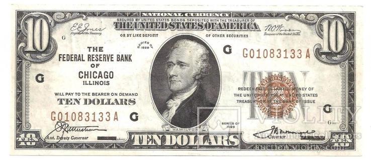 10 Долларов США 1929 Год, фото №2