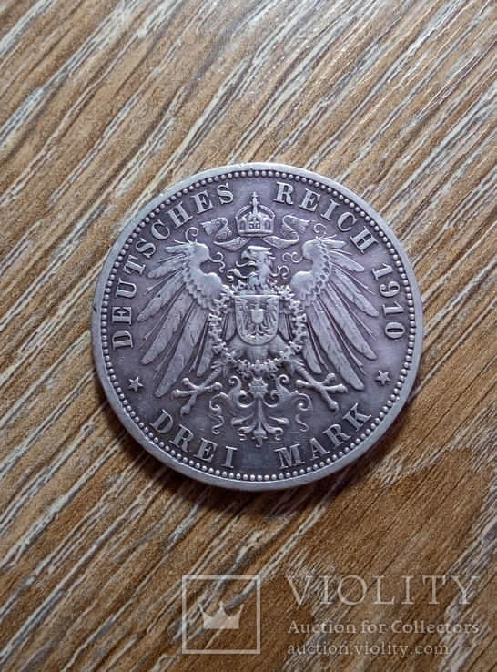 Пруссия 3 марки 1910 г., фото №3