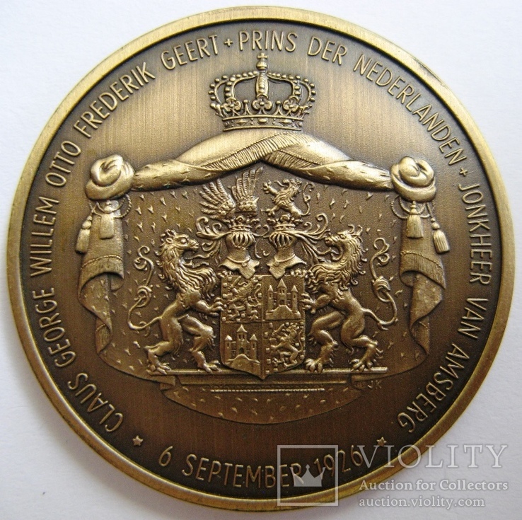 Нидерланды, медаль "6 сентября 1926 г. - принц Клаус Георг Виллем"
