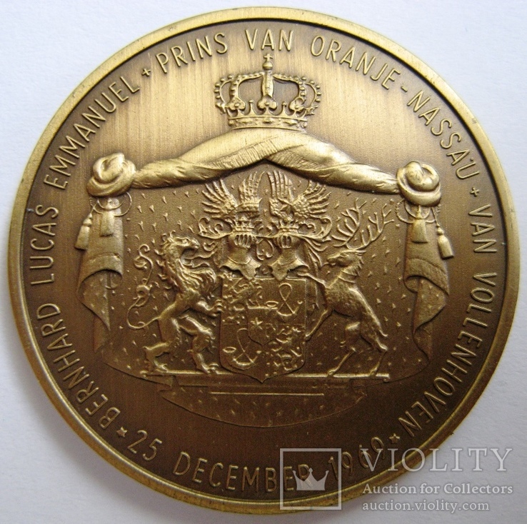 Нидерланды, медаль "25 декабря 1969 г. - день рождения принца Бернарда Лукаса Эммануэля"