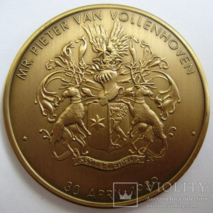 Нидерланды, медаль "30 апреля 1939 г. - рождение принца Питера ван Волленховена"