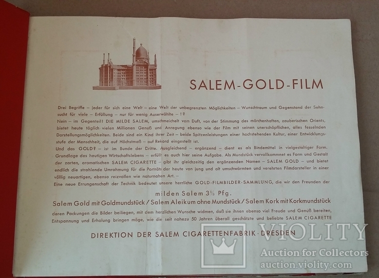 Полный сигаретный альбом номер 1 с вкладышами киноактеров Salem Gold-Film-Bilder 1933 год, фото №10