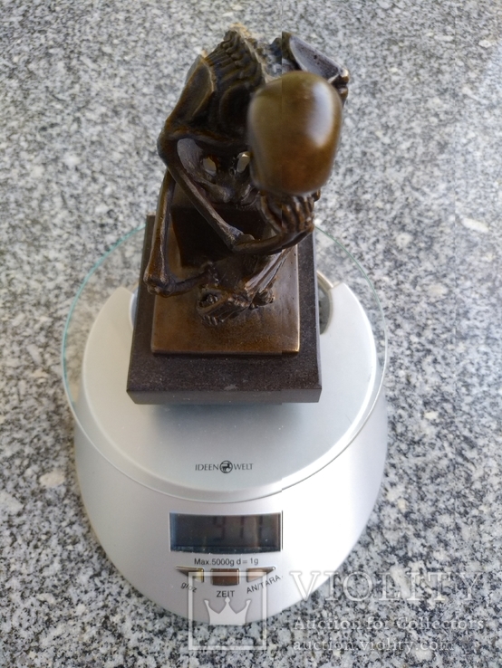 Статуэтка бронзовая "Забытый мыслитель". Бронза,Франция, photo number 11