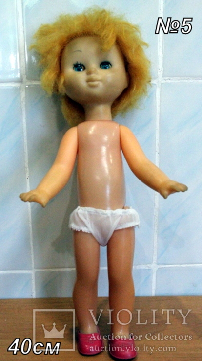 Кукла №5 времен СССР. пластмасо-резина. 40 см. б.у, фото №2