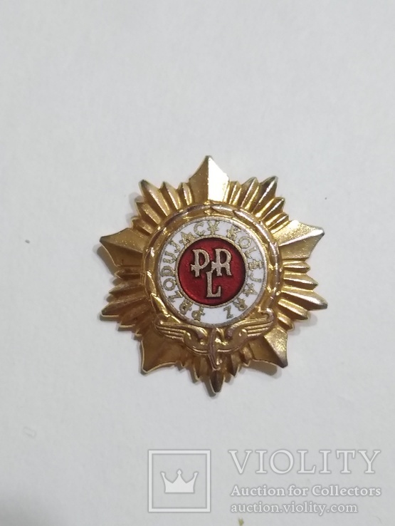 Польский золотой знак ,,PRZODUJĄCY KOLEJARZ PRL,, железнодорожный.