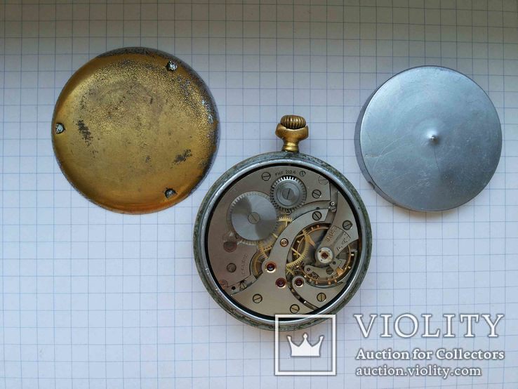 Часы Dogma карманные 1940-е калибр FNF 2124 трофей, фото №5