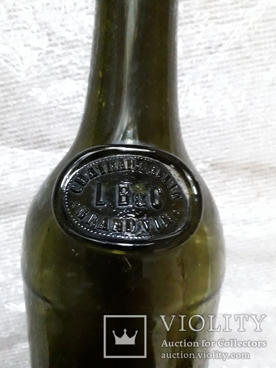 Винная бутылка, 19 век с клеймом CHATEAU LAFITE L.B &amp; C. GRAND VIN, фото №3