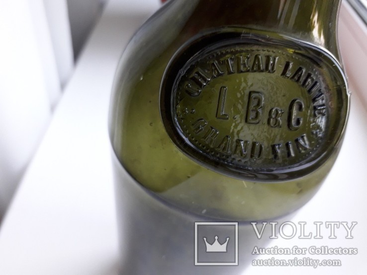 Винная бутылка, 19 век с клеймом CHATEAU LAFITE L.B &amp; C. GRAND VIN, фото №6