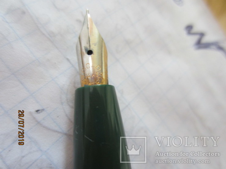 Винтажная перьевая ручка Германия перо 14к позолота, фото №5