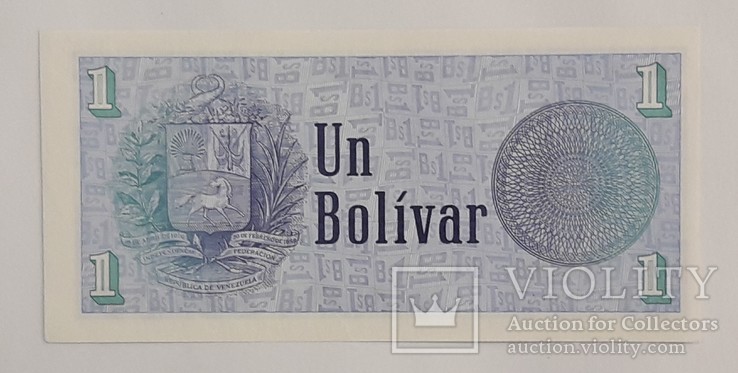 Венесуэла 1 боливар 1989 год unc, фото №3