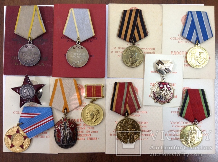 Комплект на военные и трудовые награды на ст.лейтенанта, фото №2