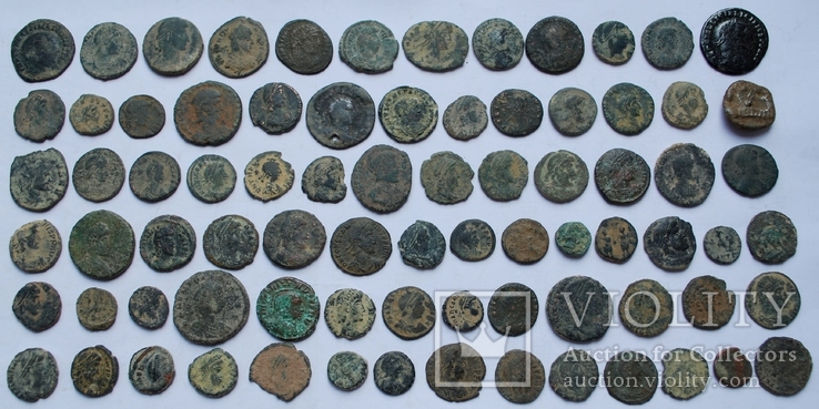 Лот Рима. 78 монет, 1 пломба., фото №2