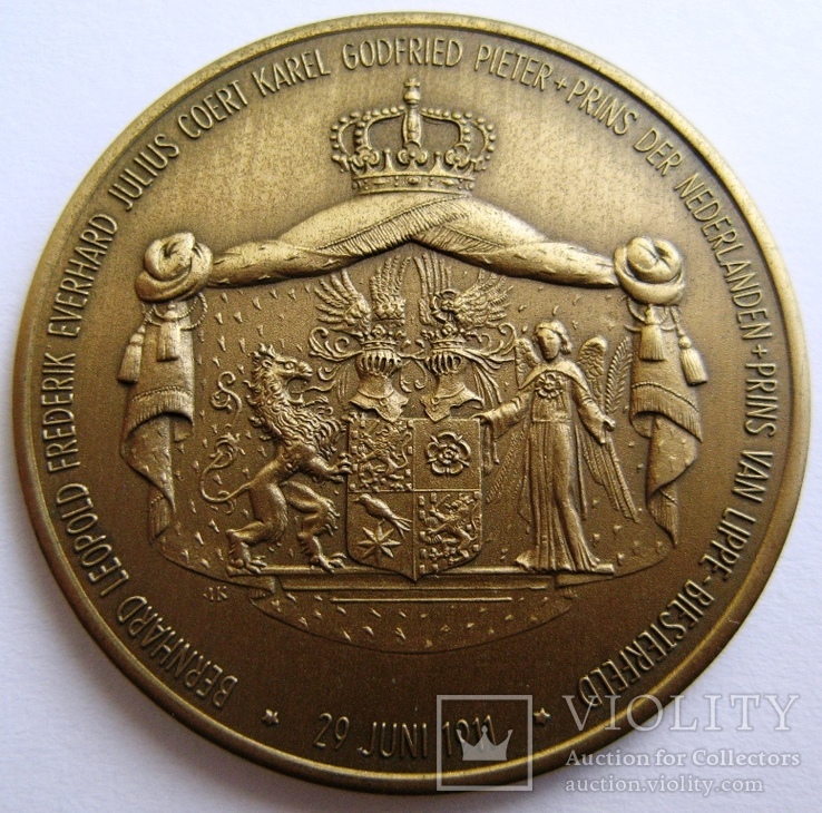 Нидерланды, медаль "29 июня 1911 г. - принц Бернард Липпе-Бистерфельдский"