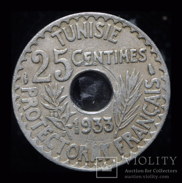 Французкий Тунис 25 сентим 1933