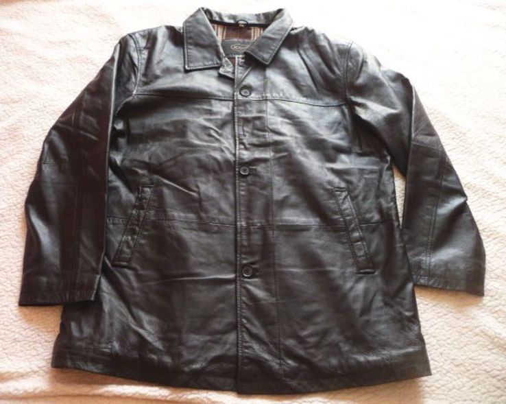 Большая утеплённая кожаная мужская куртка JC Collection. Лот 611, photo number 2