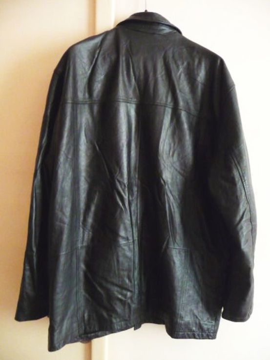 Большая кожаная мужская куртка AMICI. Лот 613, фото №4