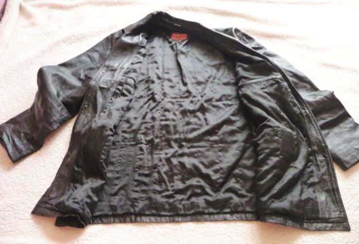 Большая кожаная мужская куртка AMICI. Лот 613, фото №9