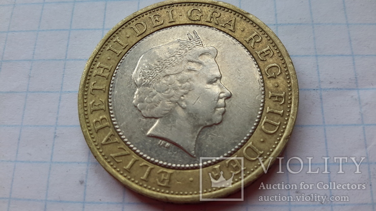 Великобритания 2 фунта,2006 года., фото №3