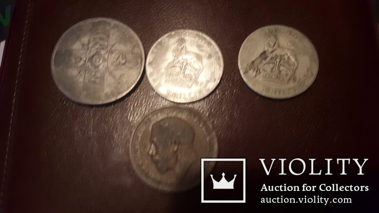 Три сербряные монеты Великобритании 1 флорин и2 шилинга+бонус, фото №3