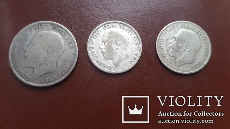 Три сербряные монеты Великобритании 1 флорин и2 шилинга+бонус, фото №8