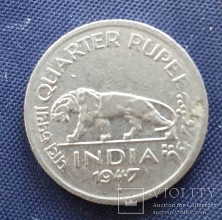 1/4 рупии Индия Георг VI 1947г.