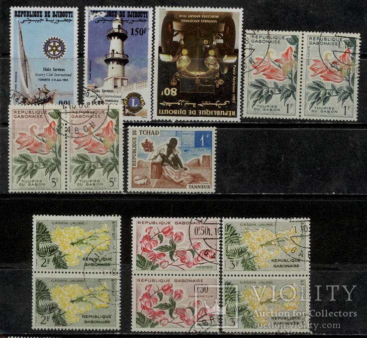 Джибуті Габон Чад **/погаш 1960-1983 добірка марок