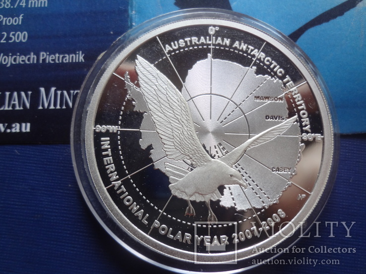 5 долларов 2008 Австралия Международный Полярный год  серебро, фото №2