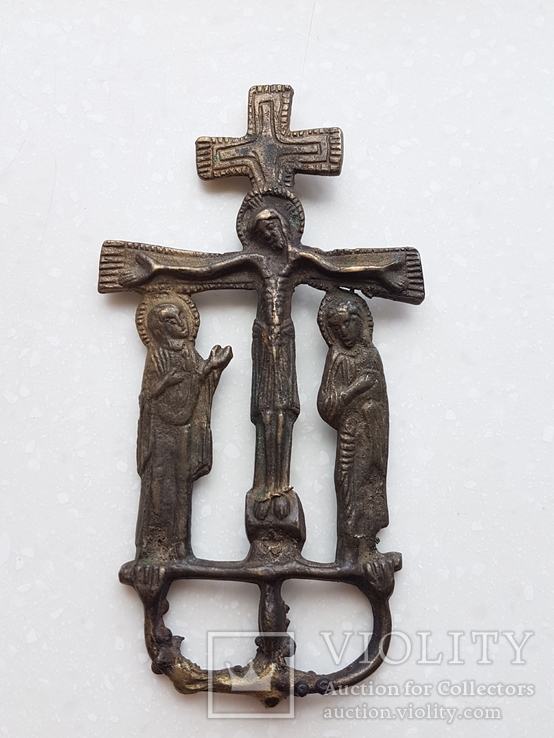 Старинный бронзовый крест, фото №2