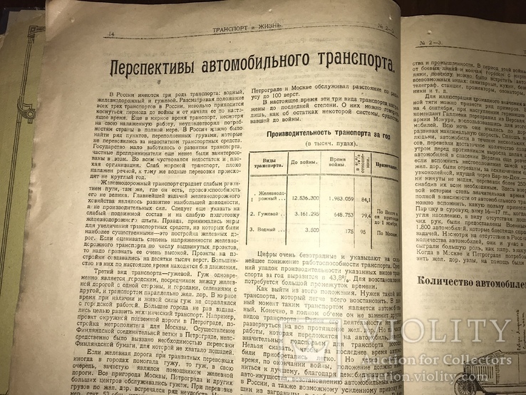1919 Транспорт Один из первых журналов о Советской технике Москва, фото №12