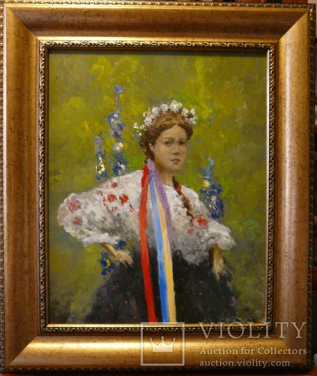 '' Дівчина в Національному Українському Вбранні '' (етюд), фото №3
