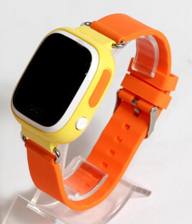 Детские умные смарт часы с GPS Smart Baby Watch Q90-PLUS. Оранжевые, фото №2