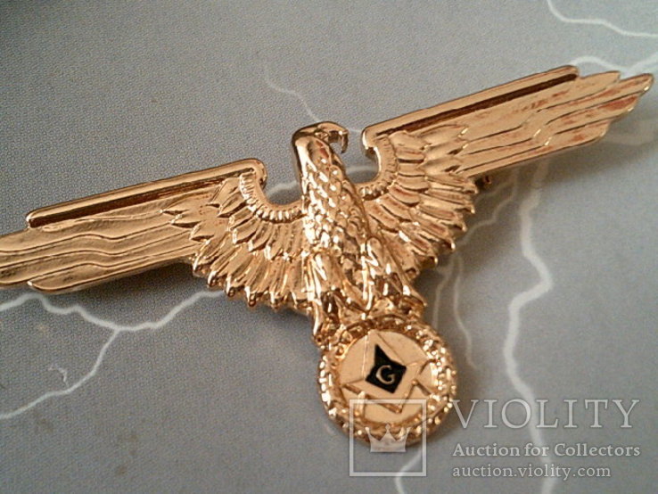 Deutsche eagle freemason - знак брошь, фото №2