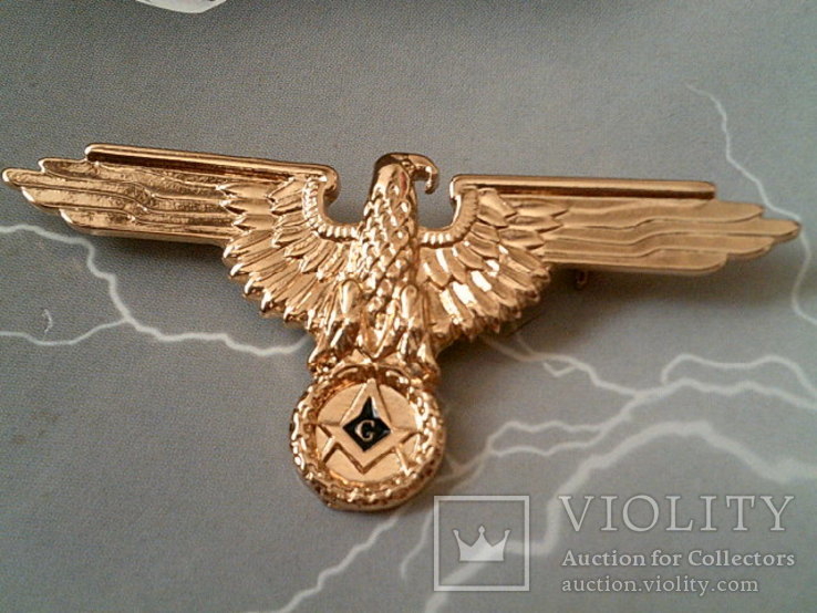 Deutsche eagle freemason - знак брошь, фото №5