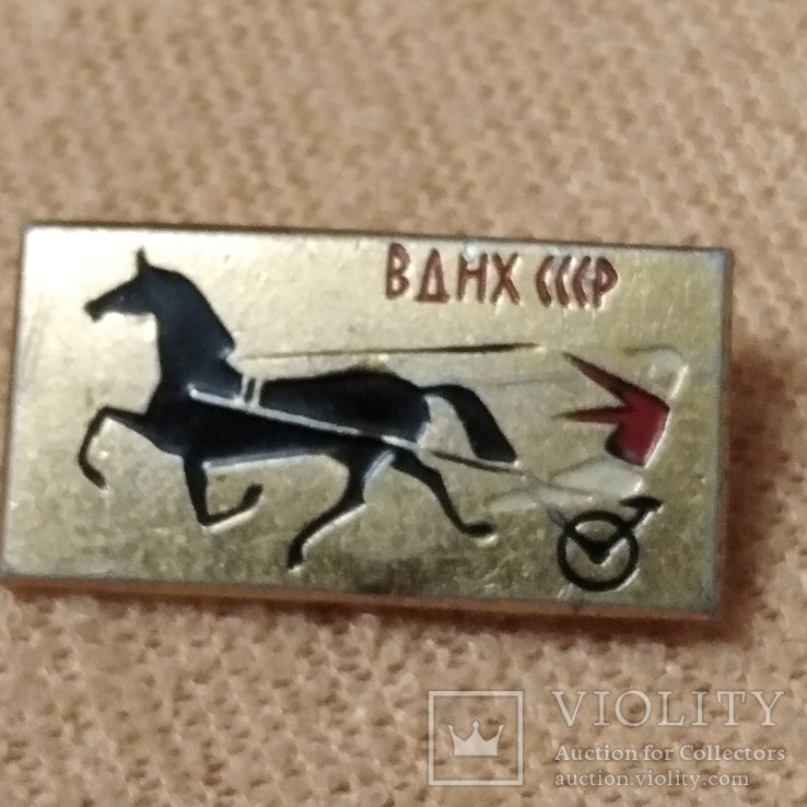 Знак ВДНХ СССР Выставка достижений народного хозяйства. Коневодство. Скачки, спорт. ., фото №2