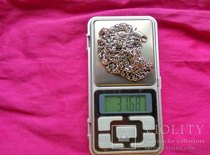 Цепочка серебреная ( 55 см ) ( вес 31.68 грама ) ( 925 проба ) ( ширина 6 мм ), фото №4
