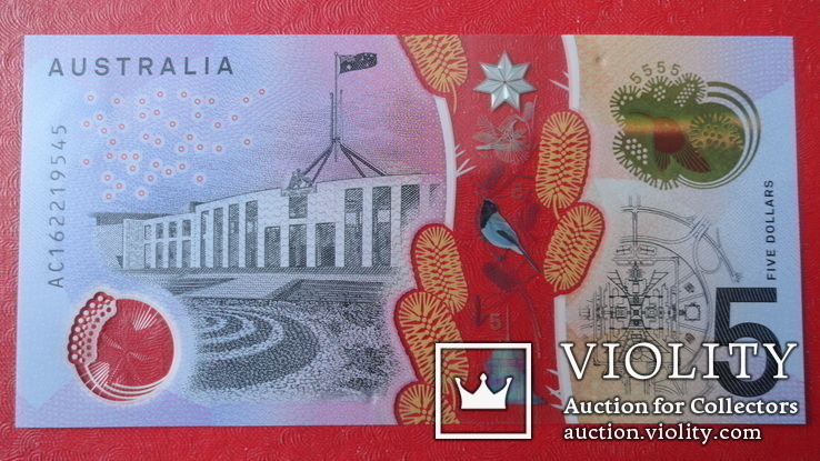 Australia Австралия - 5 Dollars 2016 UNC Polymer, фото №3
