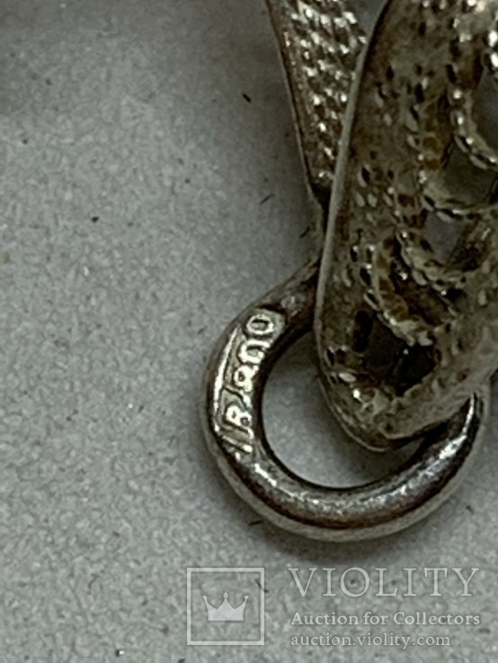 Кулон Эдельве́йс,филигрань на цепочке из Англии(серебро), фото №6