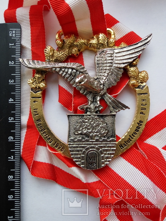 Австрийская медаль по пешему туризму 1978 года,