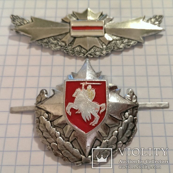 Ранняя Беларусь Belarus РБ 1993-1995 РПК = Рота Почетного Караула кокарда 2 шт кукарда, фото №3