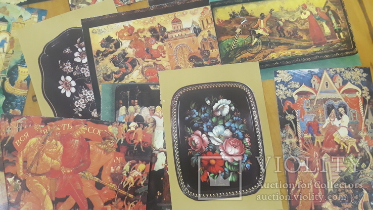 Русские художественные лаки, полный комплект открыток, фото №8