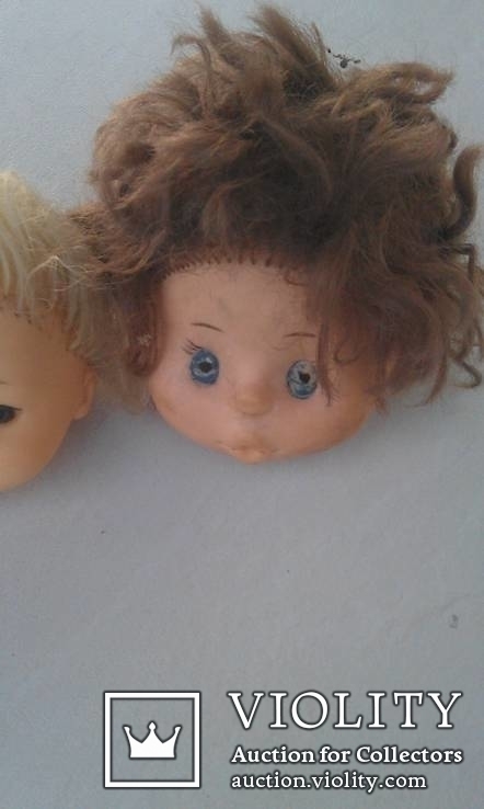Головы од кукол СССР на реставрацию 3шт+парик, фото №3